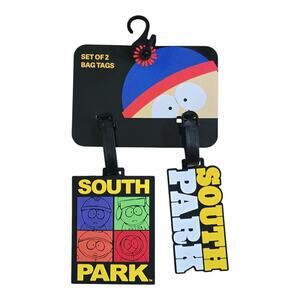 FUL South Park 2PC Luggage Tag Set Stan Kyle Cartman Kenny Cartoon Suitcase ID